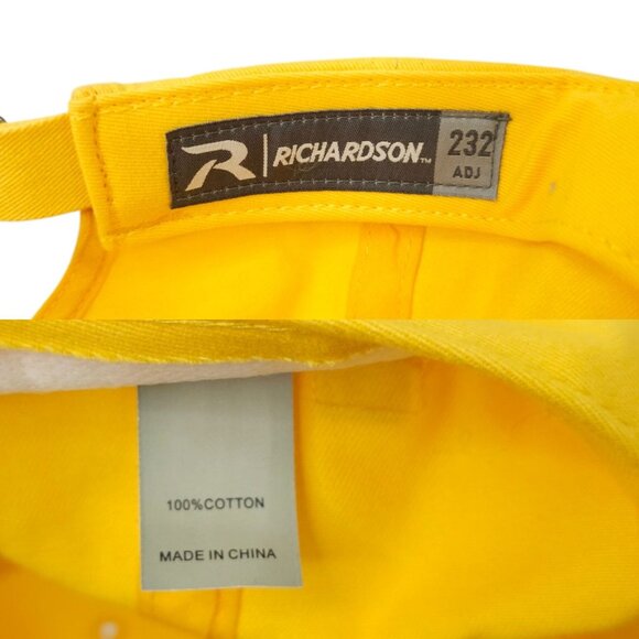 EMS USA Brushed Chino Twill Strapback Embroidered Logo Cap Trucker Baseball Hat - Picture 8 of 13